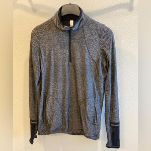 Lululemon Black/Gray Marble 3/4 Zip Top-Sz 12. MSRP approx $98.